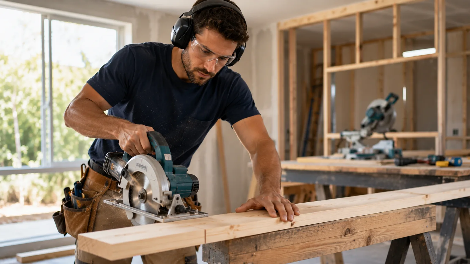 Carpenters & Builders on site — the kind of work Galaxera handles the admin for